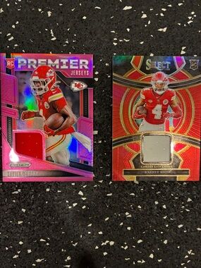 Panini Football Premier & Select Red Jersey Patch Cards